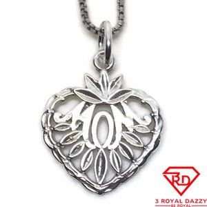 Heart fruit Mom 3D Pendant 925 Sterling Silver